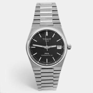 Pre Owned Tissot PRX T137.207.11.051.00 Black Dial Stainless Steel Men's Wristwatch 35 mm