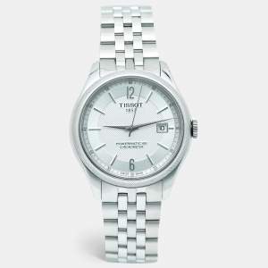 مملوكة مسبقًا ساعة يد رجالية تيسوت بالاد T108.408.11.037.00 قرص فضي ستانلس ستيل 41 مم