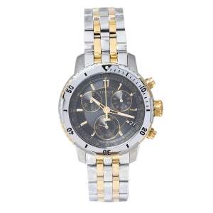  Tissot Greyish Brown Two Tone Stainless Steel PRS200 T067417A Men's Wristwatch 42 mm