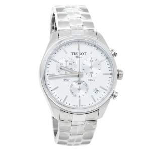 Pre Owned Tissot Silver Stainless Steel T Sport PR100 T101.417.11.031.00 Men's Wristwatch 41 mm