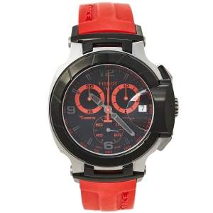Tissot Black PVD Stainless Steel T-Race T048417A Men's Wristwatch 45 mm