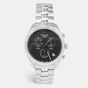 Tissot Black Stainless Steel PR100 T101.417.11.051.00 Men's Wristwatch 41 mm