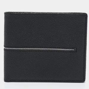 Tod's Black Leather Bifold Wallet