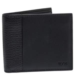 Tod's Black Leather Bifold Wallet