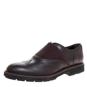 Tod's Brown Brogue Leather Oxfords Size 44