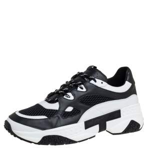 Pre Owned حذاء رياضي تودز اكتيف سبورتي شبك و جلد أبيض و أسود مقاس 41