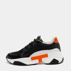 Pre Owned Tod's Multicolor Mesh and Leather Chunky Lace Up Sneakers Size 42