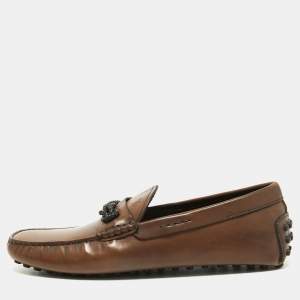 Tod's Brown Leather Slip On Loafers Size 41
