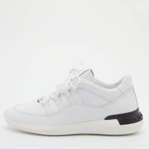 Tod's White Leather Low Top Sneakers Size 39.5