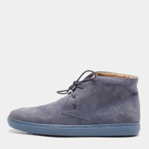 Tod's Blue Suede Desert Boots Size 40