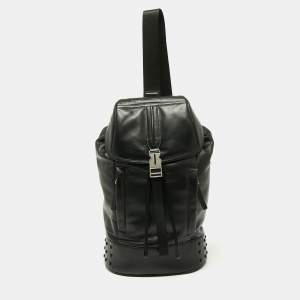 Tod's Black Leather Backpack 