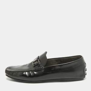 Tod's Black Leather Slip On Loafers Size 43