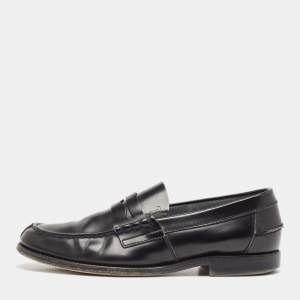 Tod's Black Leather Penny Loafers Size 41