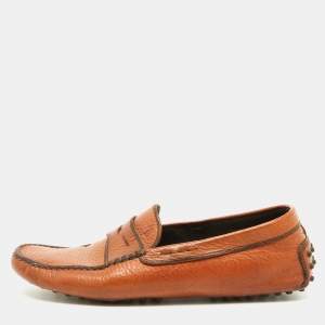 Tod's Tan Leather Slip On Loafers Size 42