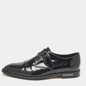 Tod's Black Patent Leather Single Flap Monk Strap Size 42