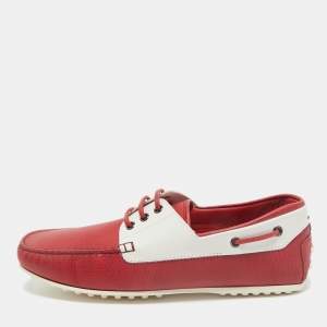Tod's for Ferrari Two Tone Leather Boat Shoes Size 42