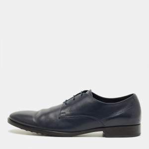 Pre Owned حذاء لوفرز تود أسود جلد مزدوج مقاس 45.5