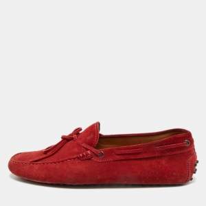 Pre Owned حذاء لوفرز تودز جلد تان سيتي جومينو سهل الارتداء مقاس 42