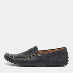 مملوكة مسبقًا Tod's Gommino Size 43 Black Leather Penny Loafers