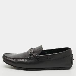 Pre Owned Tod's Size 41.5 Black Leather Penny Loafers