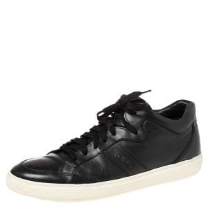 Pre Owned Tod's Navy Blue leather Low Top Sneakers Size 44.5