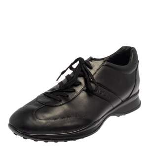 Tod's Black Leather Low Top Sneakers Size 42