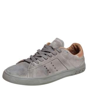 Tod's Grey Suede Low Top Snekaers Size 44