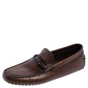 Tod's Brown Leather Slip on Loafers Size 44