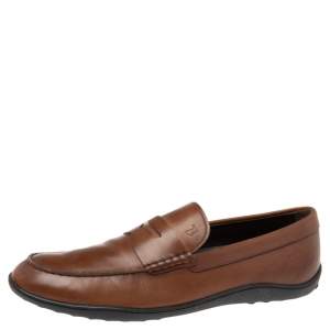 Tod's Brown Leather Penny Loafers Size 45.5