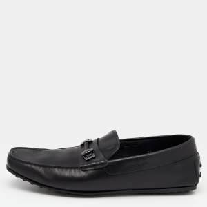 Tod's Black Leather Slip On Loafers Size 44.5