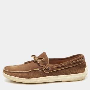 Tod's Light Brown Suede Gommino Loafers Size 41
