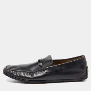 مملوكة مسبقًا Tod's Black Leather Slip On Loafers Size 44