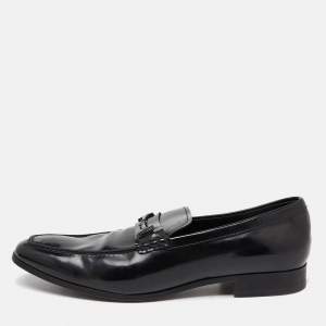 Tod's Black Leather Slip On Loafers Size 44.5 