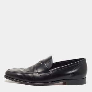 Tod's Black Leather Penny Loafers Size 44.5 