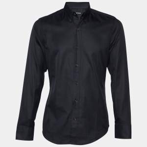 Tom Ford Black Cotton Button Front Shirt M