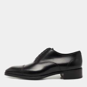 Tom Ford Black Leather Lace Up Oxfords Size 43.5 