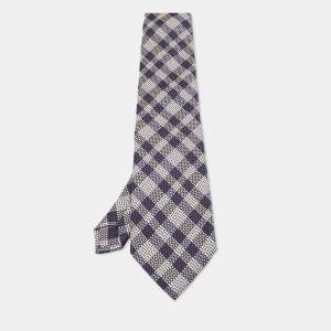 Tom Ford Blue Check Silk Traditional Tie