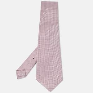 Tom Ford Pink Bucket Weave Silk Traditional Tie