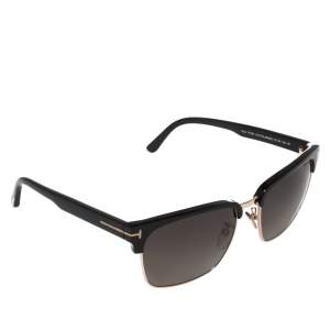 Pre Owned Tom Ford Black River Vintage Square Polarized Sunglasses