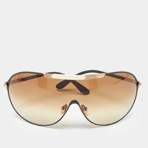 Tom Ford Brown Gradient Rex TF101 Shield Sunglasses