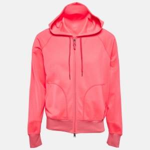 Tom Ford Neon Pink Jersey Zip-Up Hoodie Jacket XL