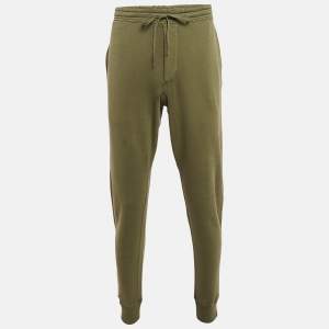 Tom Ford Olive Green Cotton Knit Regular Fit Sweatpants M