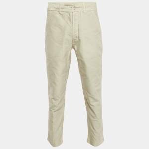 Tom Ford Cream Cotton Slim Fit Trousers M