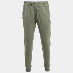 Tom Ford Green Cotton Knit Drawstring Joggers M