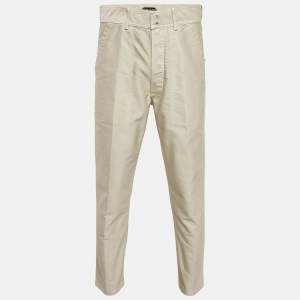 Tom Ford Grey Cotton Slim Fit Trousers M