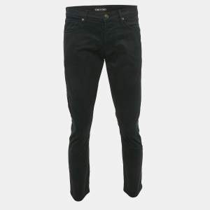 Tom Ford Navy Blue Cotton Drill Slim Jeans Waist 33"
