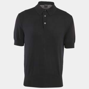 Tom Ford Navy Blue Jersey Polo T-Shirt XXL