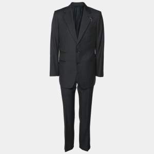 Tom Ford Navy Blue Wool/Cotton Blend Blazer & Pants Suit Set L