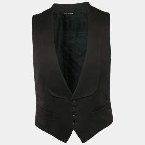 Tom Ford Black Cotton Blend Vest M