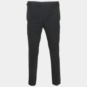 Tom Ford Black Wool Side Stripe Formal Trousers M